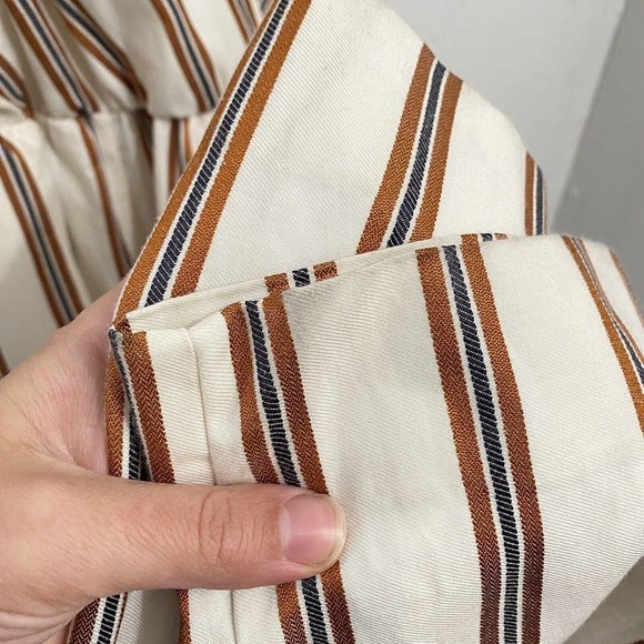 Maje Pieni Rayure Stripe Jumpsuit Surplice V-Neck Straight Leg Womens 34 / XS - Picture 8 of 15